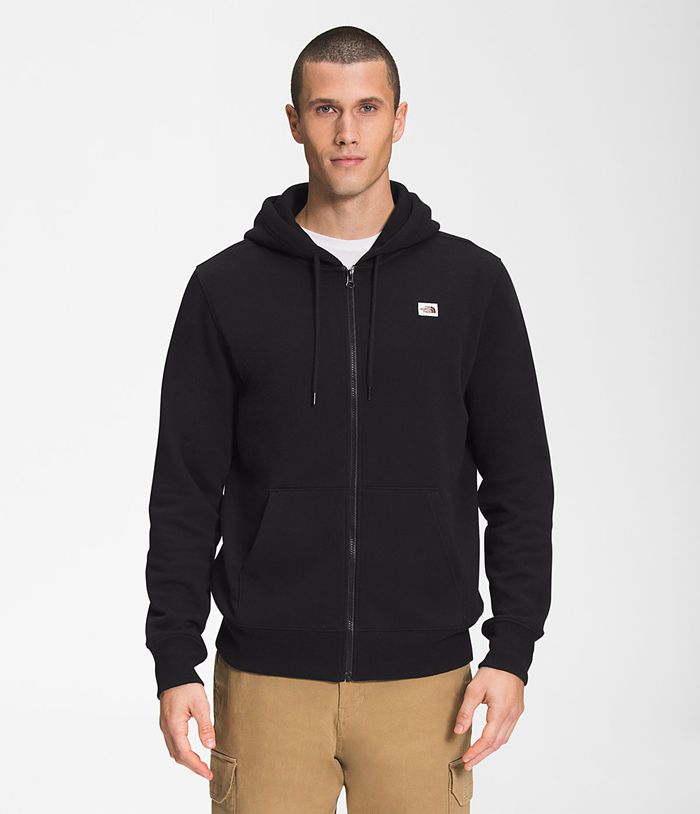 The North Face Mens Hoodie Heritage Patch Full Zip 219FHRLWC - Black